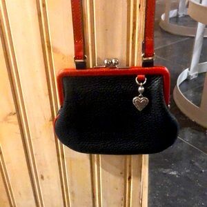 Vintage-Mini Black and Red Brighton crossbody bag